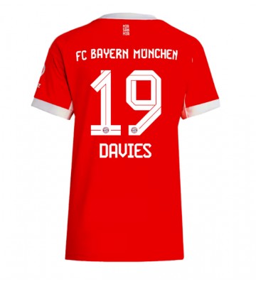Bayern Munich Alphonso Davies #19 Primera Equipación Mujer 2025-26 Manga Corta